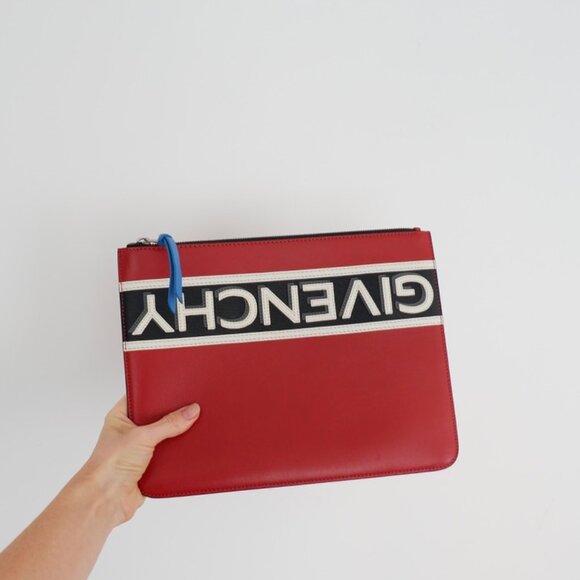 Authentic Preowned Givenchy Red Leather Clutch - Picture 13 of 13